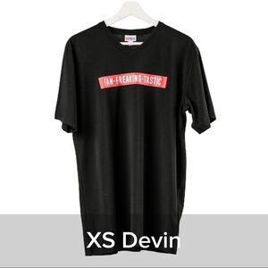 Lularoe Devin V-neck Tee Fan-Freaking-Tastic - Size XS